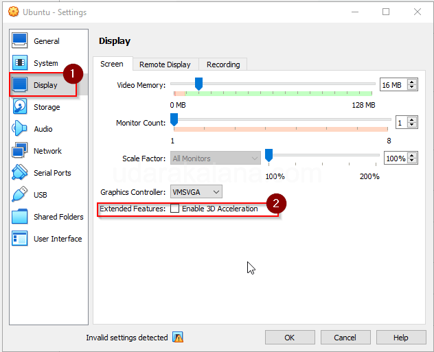 enable 3d acceleration in vbox