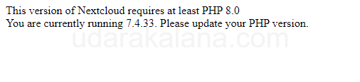 nextcloud php 8.0 update error